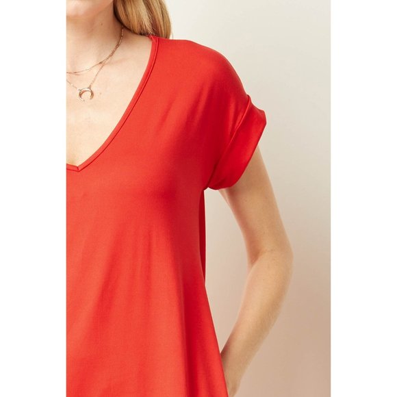 Entro Everyday Pocket Short Dress, Red - Picture 6 of 6